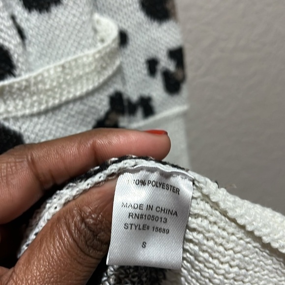 Andree by Unit Women’s Leopard Cardigan Long Sleeve Pocket Animal Print Size S - Picture 8 of 11